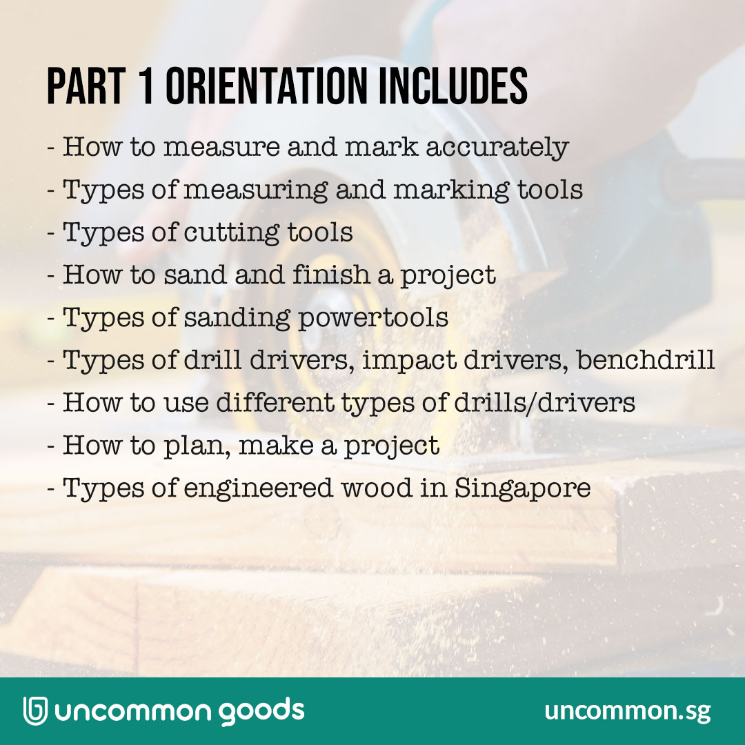 Woodworking Carpentry Workshops And Powertools Courses By Uncommon Goods Singapore