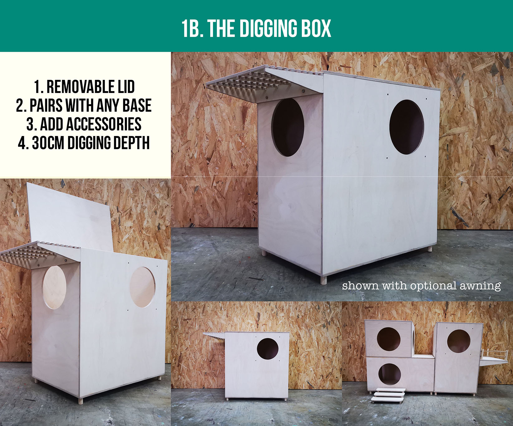 Uncommon Goods Modular Rabbit and Guinea Pig Habitat Digging Box