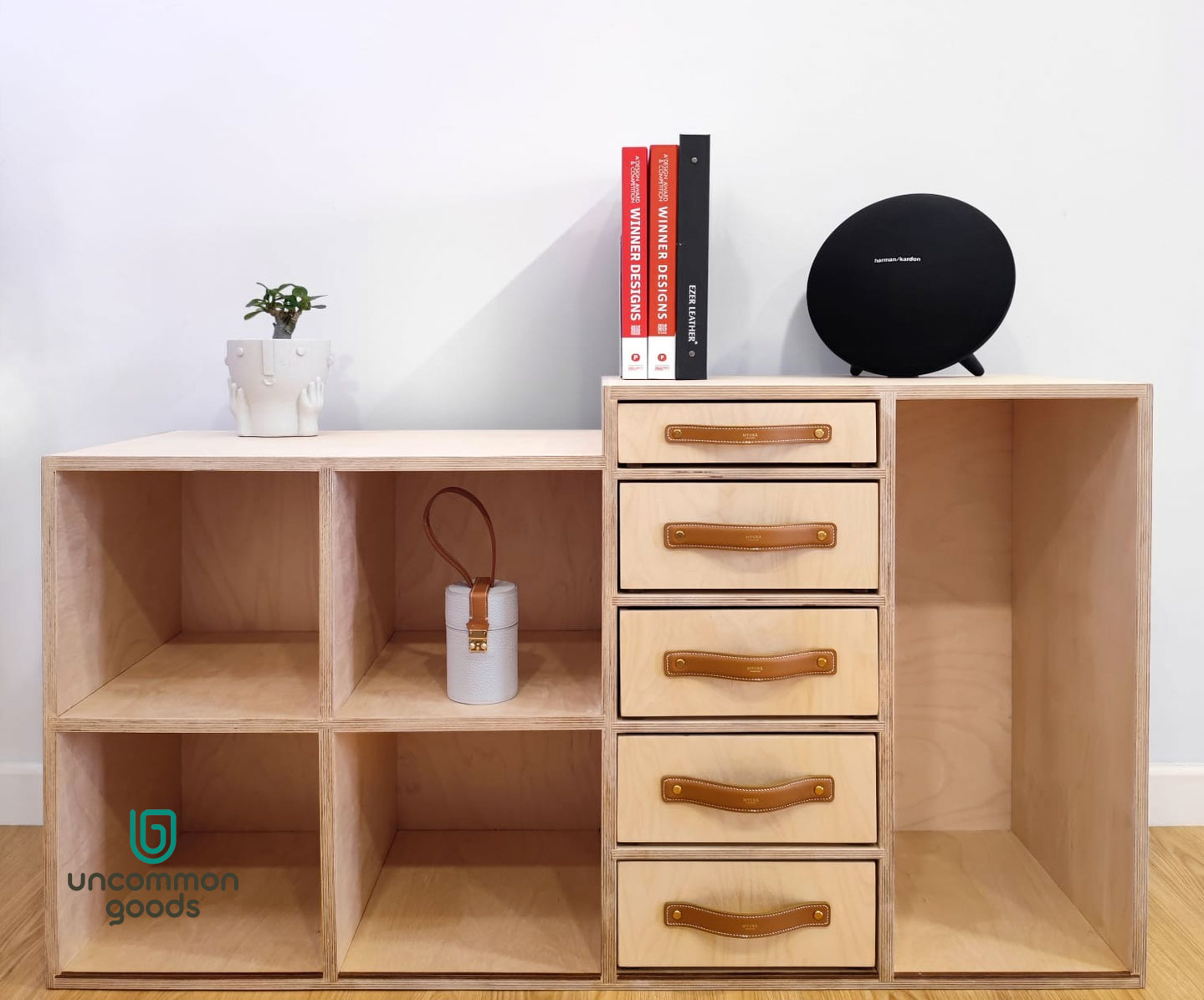 Uncommon Goods Singapore with a personalised cabinet for leatherworking