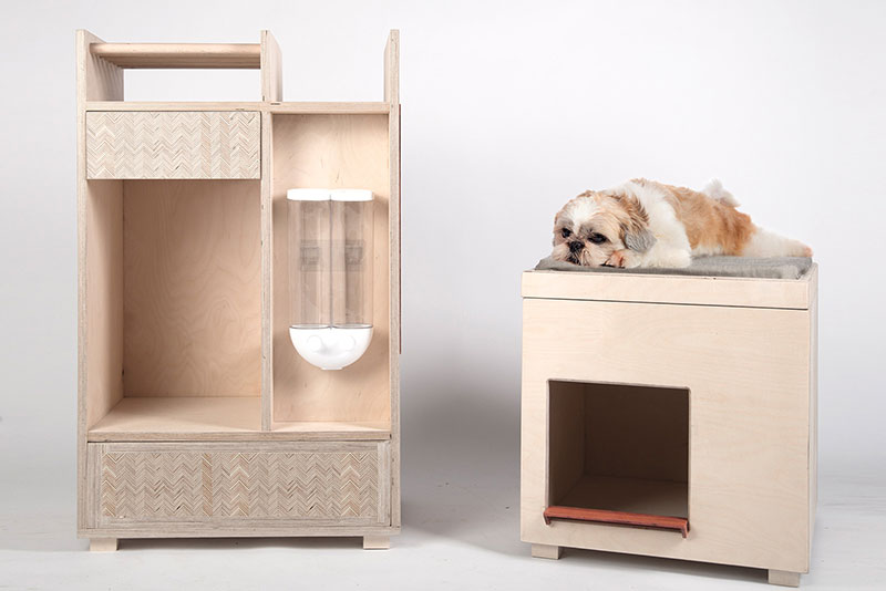 Uncommon Goods Singapore makes a multi function compact dog house for a HDB room for a shihtzu dog 